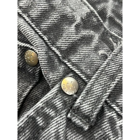 The Ragged Priest Womens high Rise Mom Jeans 28 black charcoal wash Straight Cut - Picture 8 of 14